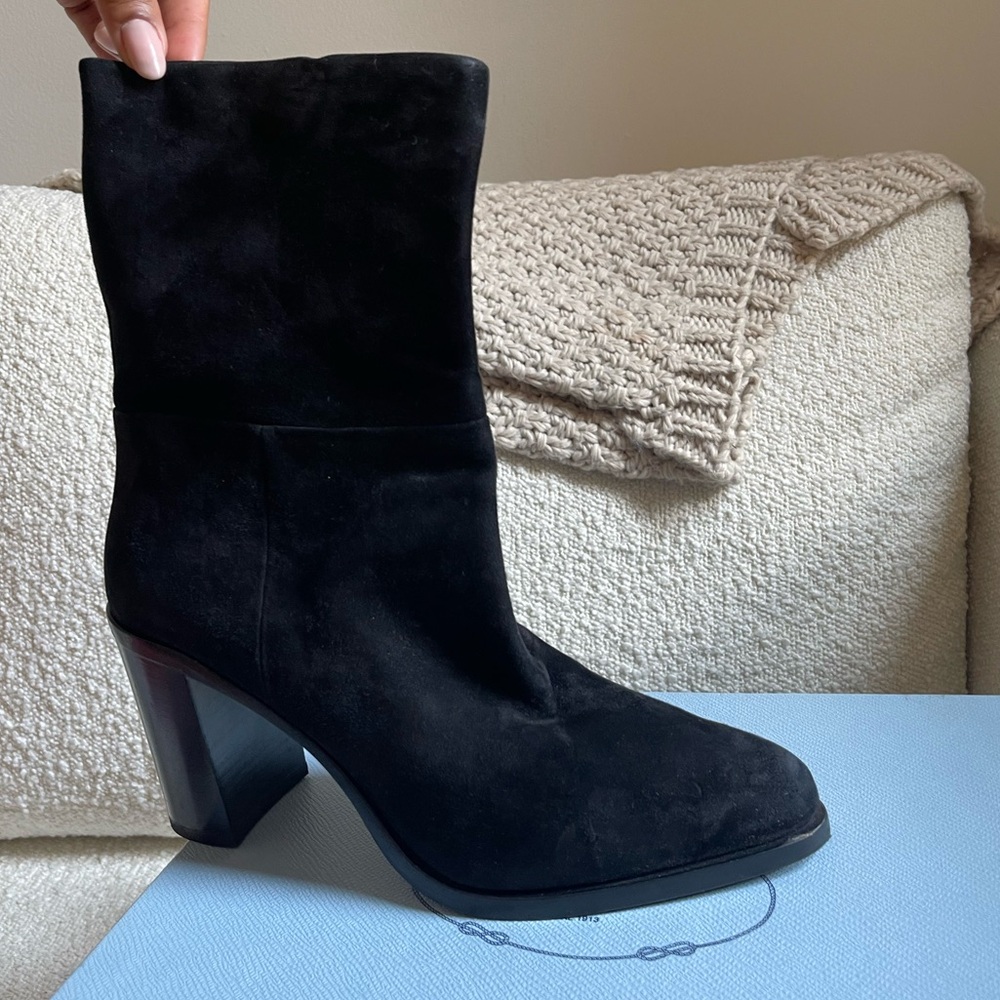 PRADA SUEDE BOOTIES worn once!